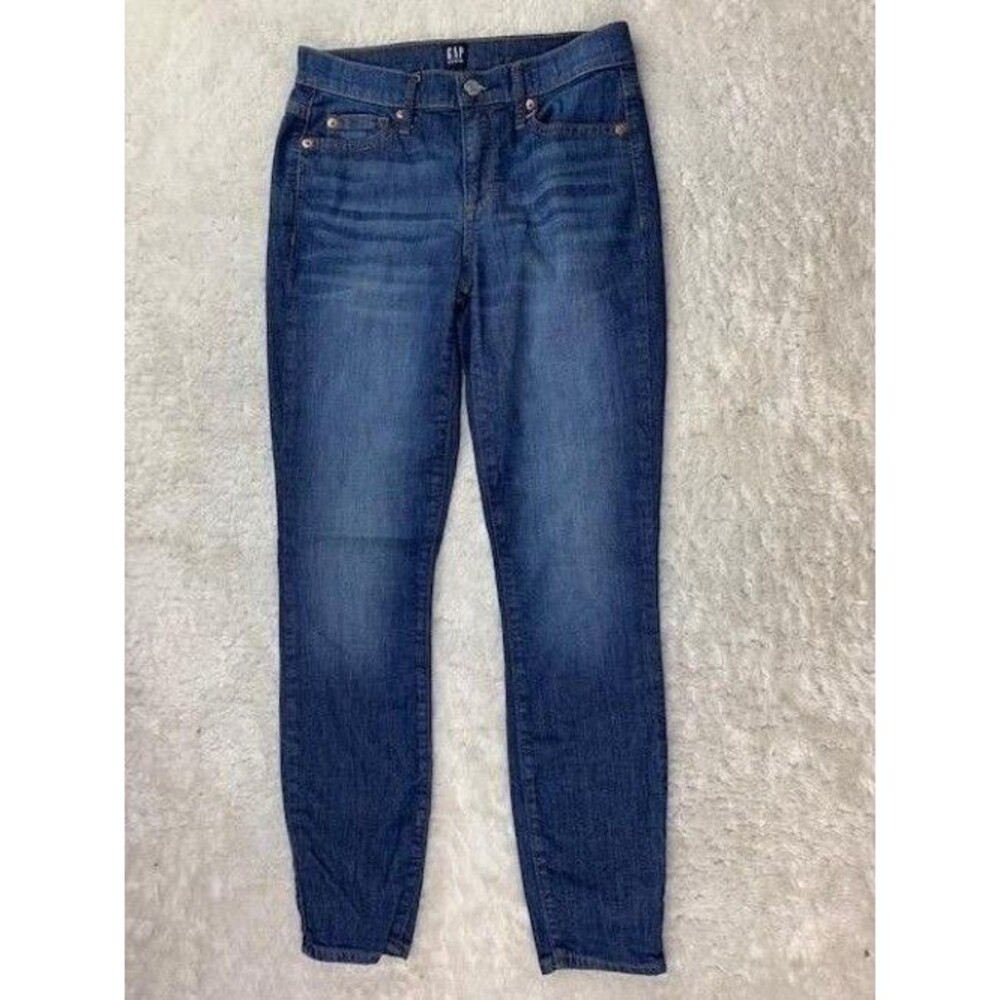 Gap Size 25 True Skinny Womens Jeans Stretch Mid Rise Med Wash